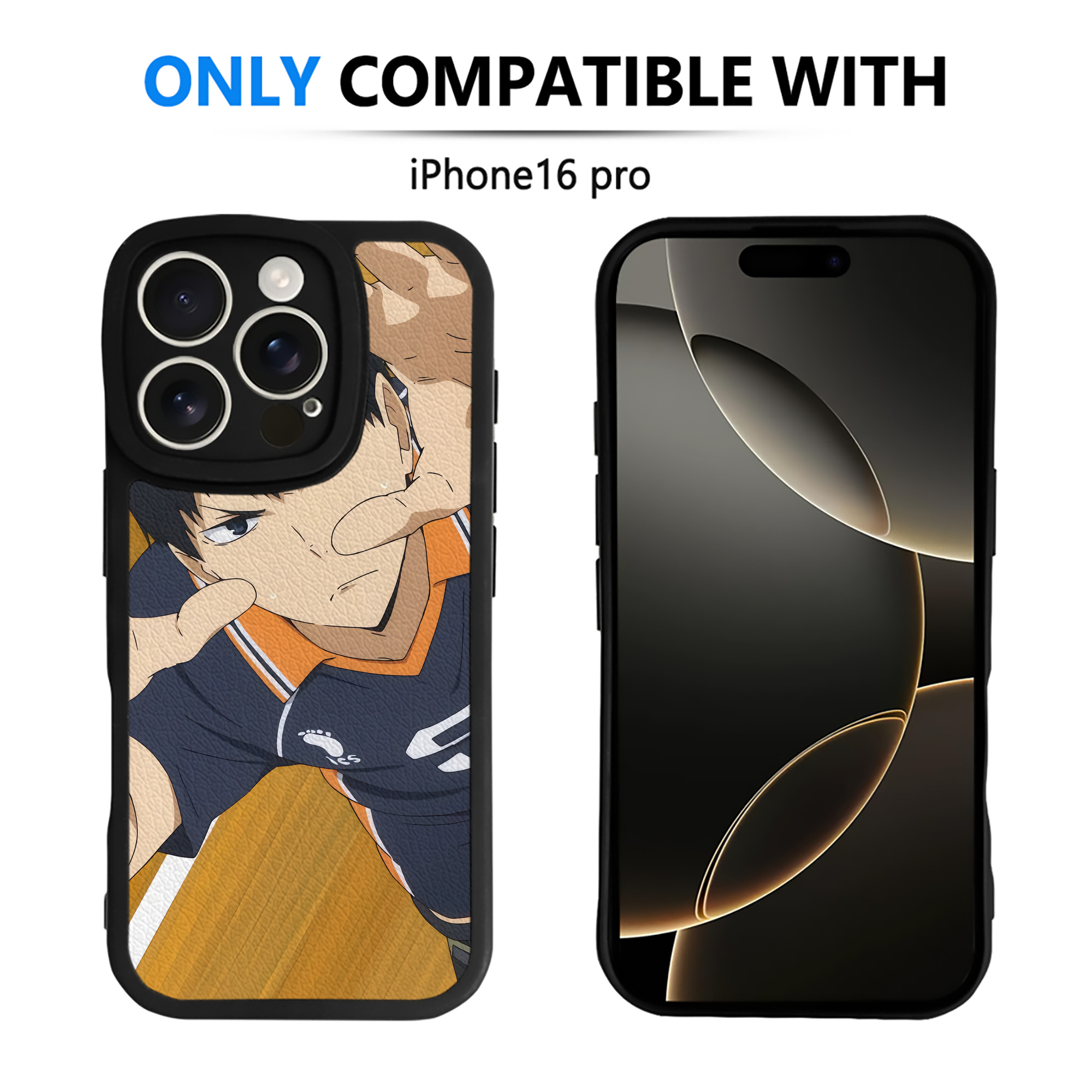（画像用） ハイキュー!! Haikyu!! 【iPhone 16シリーズ対応】シリコンスマホケース（レザー調） 材質：シリコン